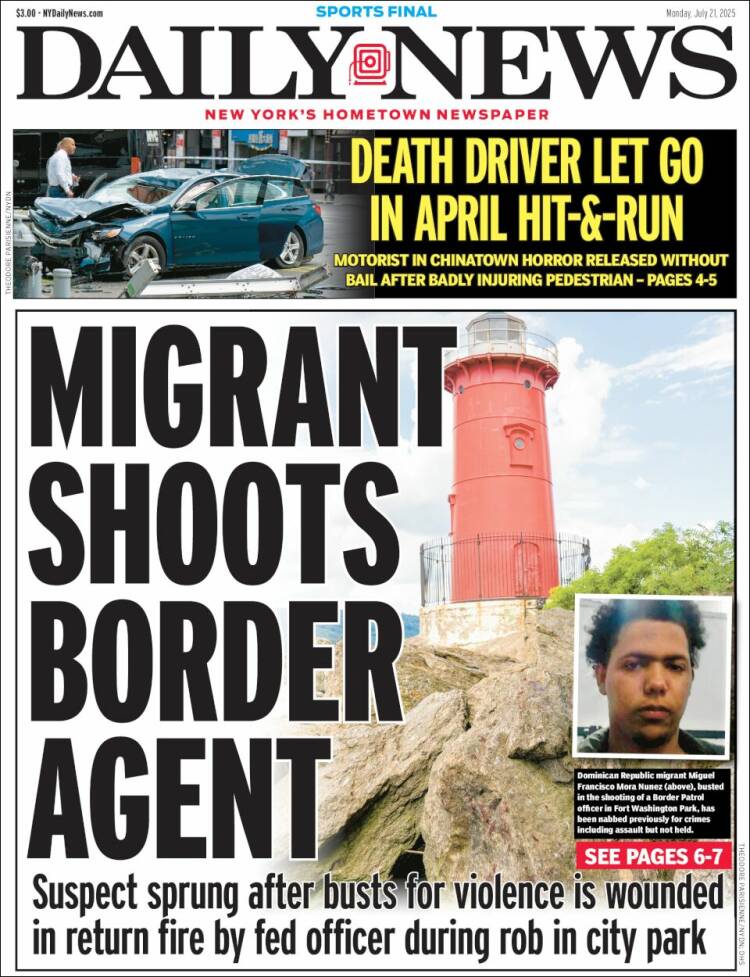 Portada de Daily News - New York (USA)