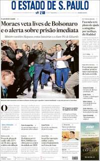 Portada de O Estado de São Paulo (Brasil)