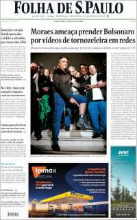 Portada de Folha de São Paulo (Brasil)