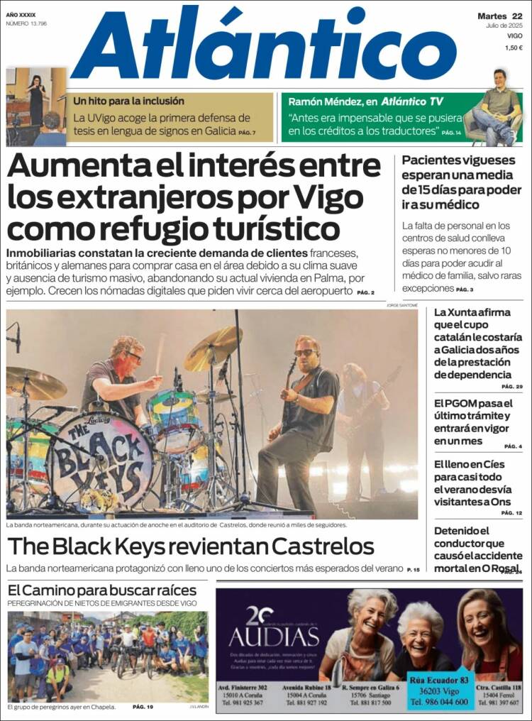 Portada de Atlántico Diario (España)