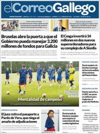 Portada de El Correo Gallego (España)