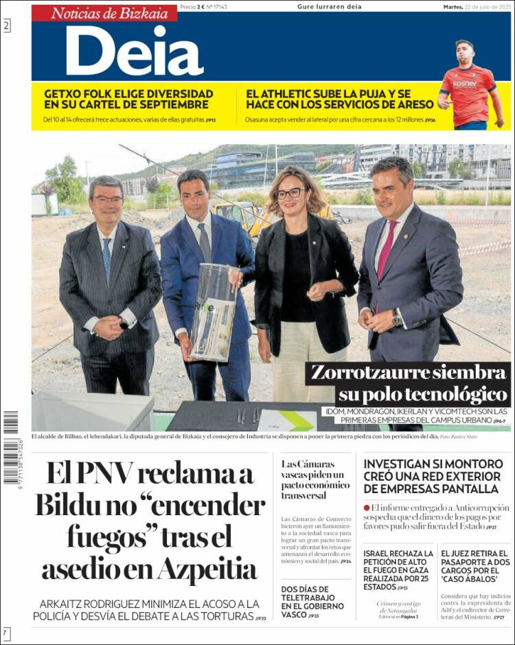 Portada de Deia (España)