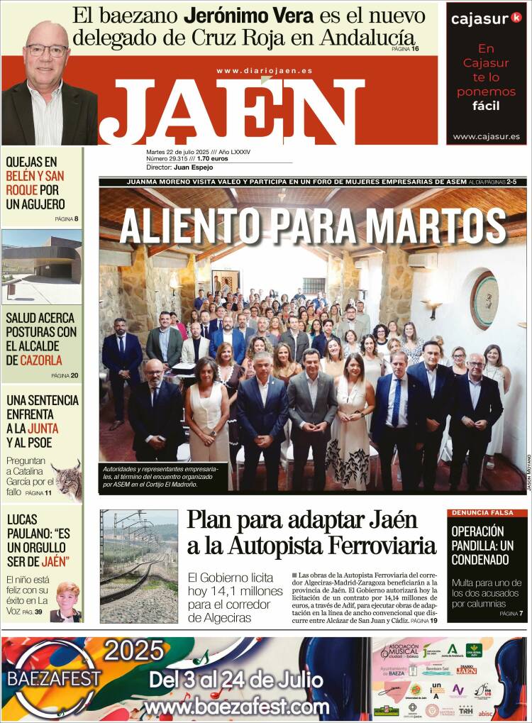 Portada de Diario Jaén (España)