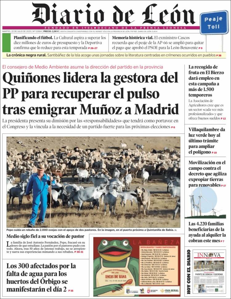 Portada de Diario de León (Spain)