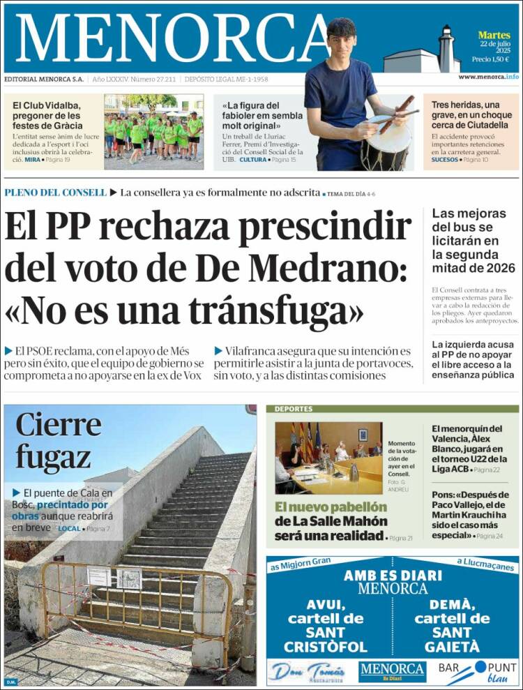 Portada de Menorca - Diario Insular (España)