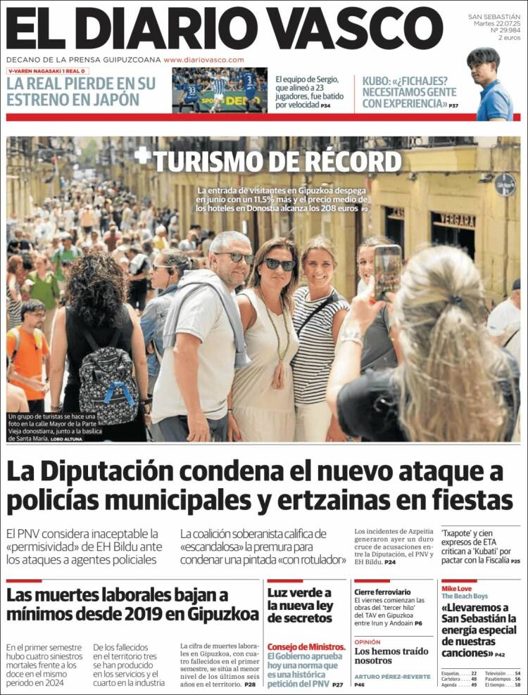 Portada de Diario Vasco (Spain)