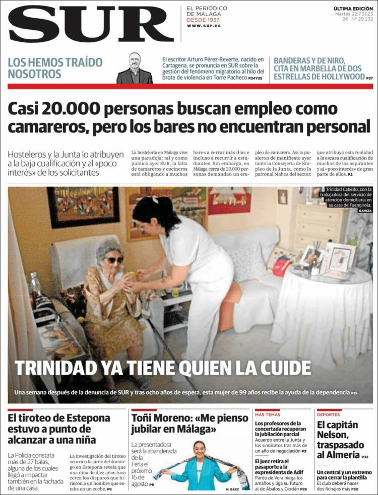 Portada de Diario el Sur (Spain)