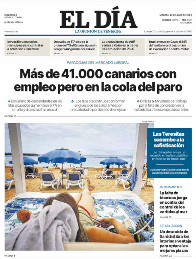 Portada de El Día (Spain)