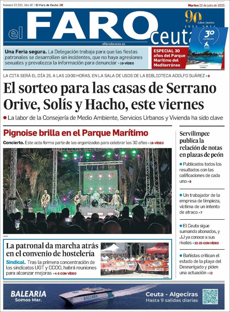 Portada de El Faro de Ceuta (Spain)