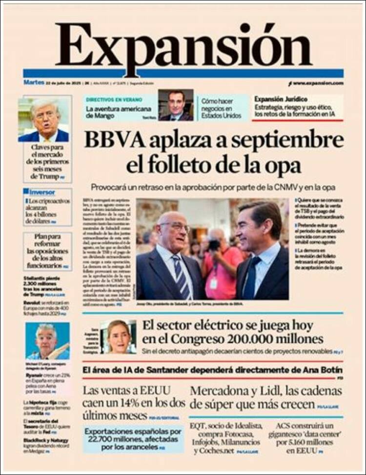 Portada de Expansión (España)