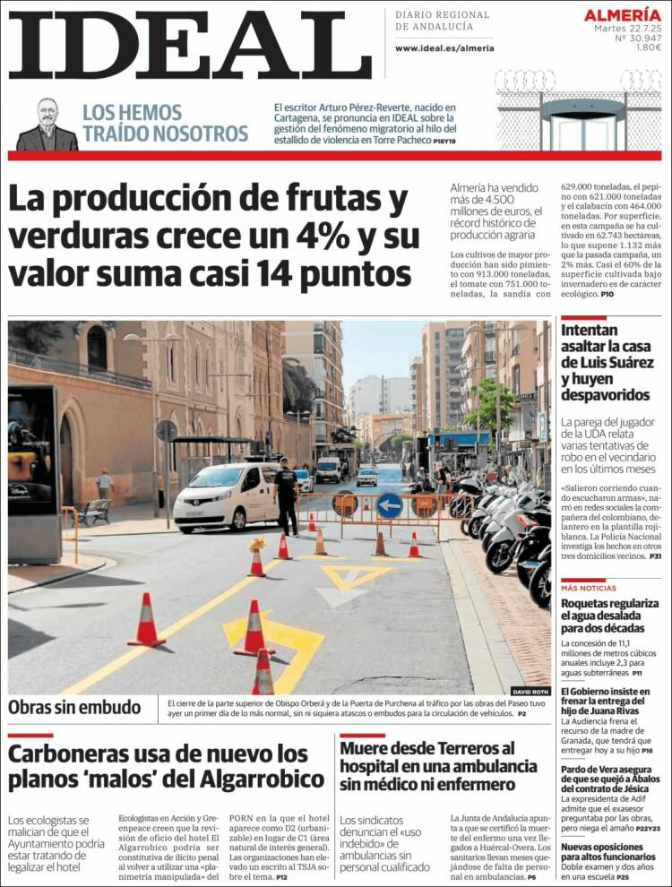 Portada de Ideal Almeria (España)