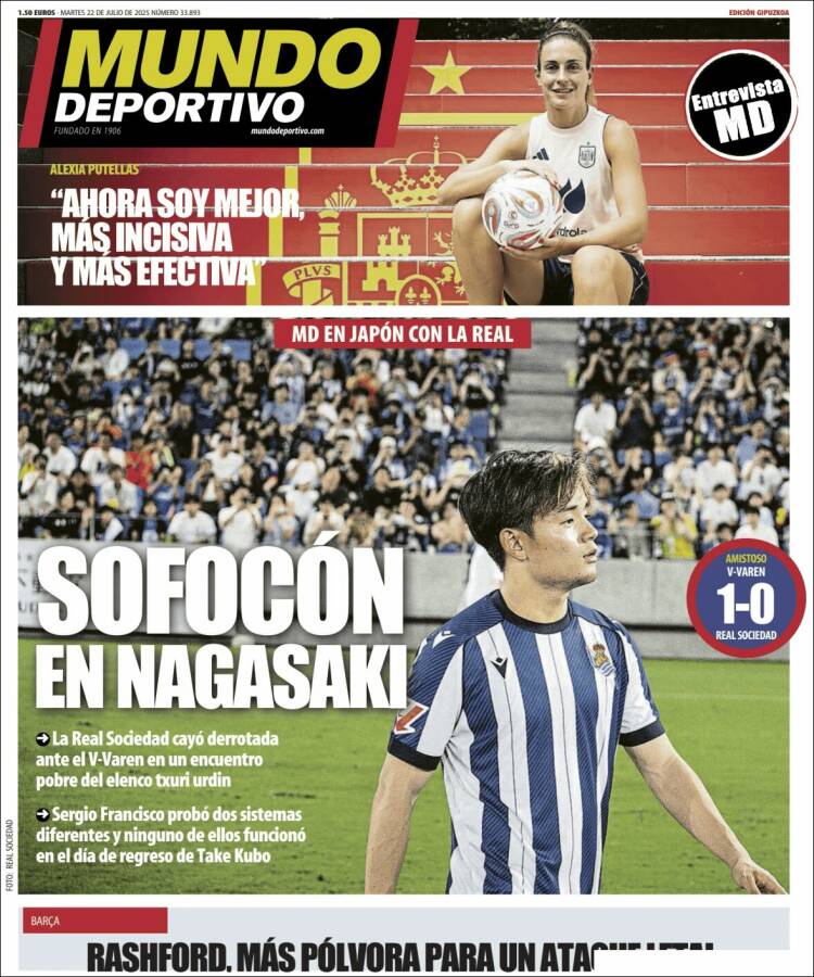 Portada de Mundo Deportivo Gipuzkoa (España)