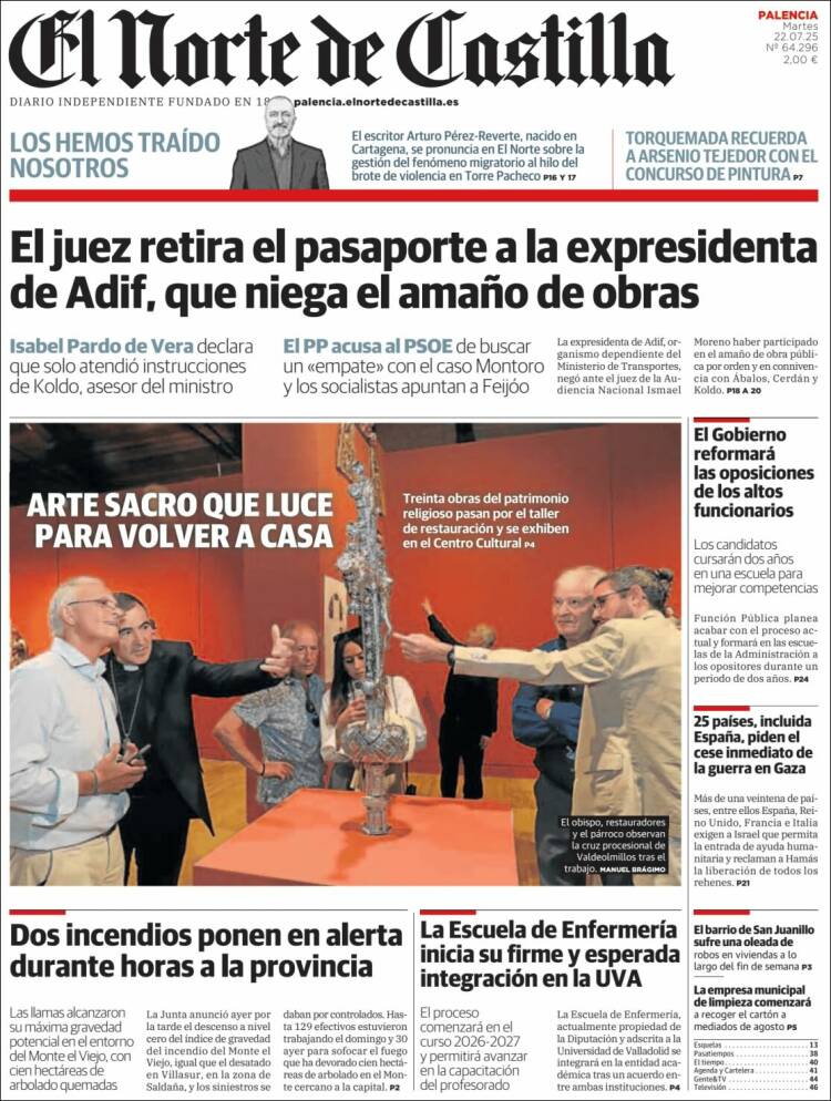Portada de Norte de Castilla - Palencia (España)