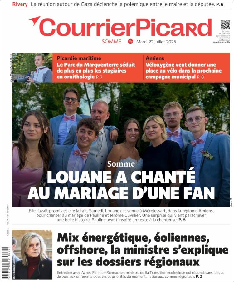 Portada de Courrier Picard (Francia)