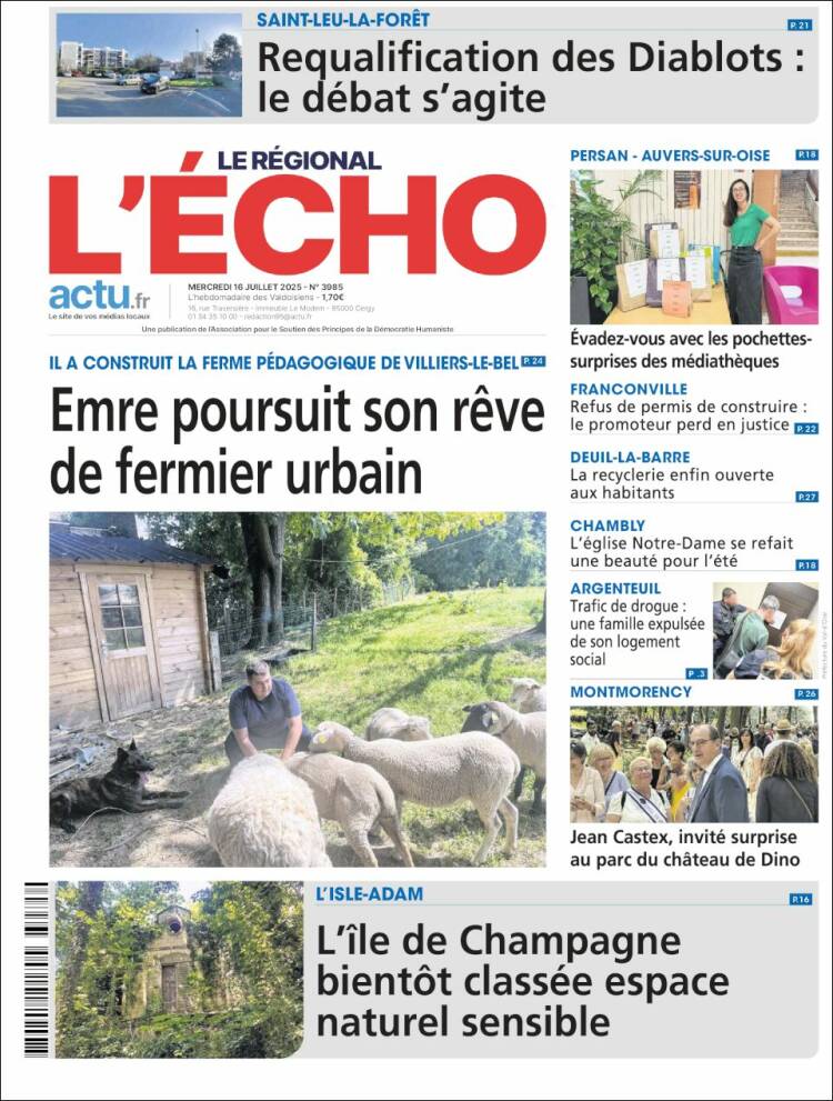 Portada de L'Echo de la Haute-Vienne (France)
