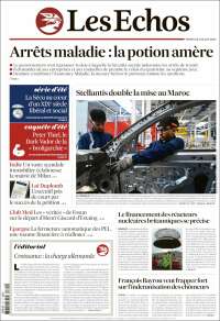 Portada de Les Echos (Francia)