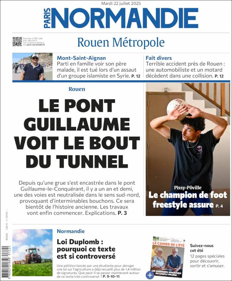 Portada de Paris Normandie (Francia)