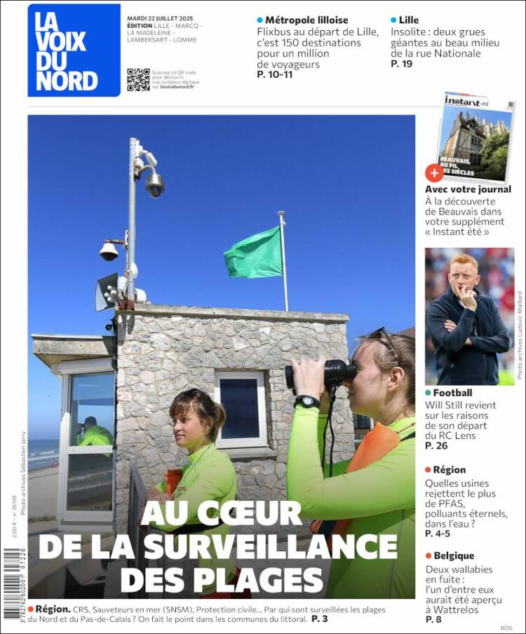 Portada de La Voix du Nord (France)