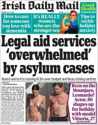 Portada de Irish Daily Mail (Irlanda)