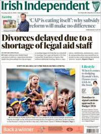 Portada de Irish Independent (Irlanda)
