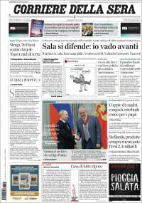 Portada de Corriere della Sera (Italia)
