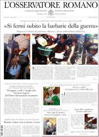 Portada de L'Osservatore Romano (Italia)