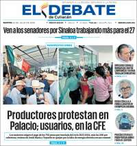 Portada de El Debate de Culiacán (México)