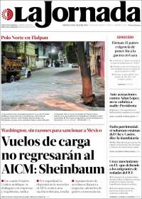 Portada de La Jornada (México)