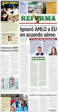Portada de Reforma (México)
