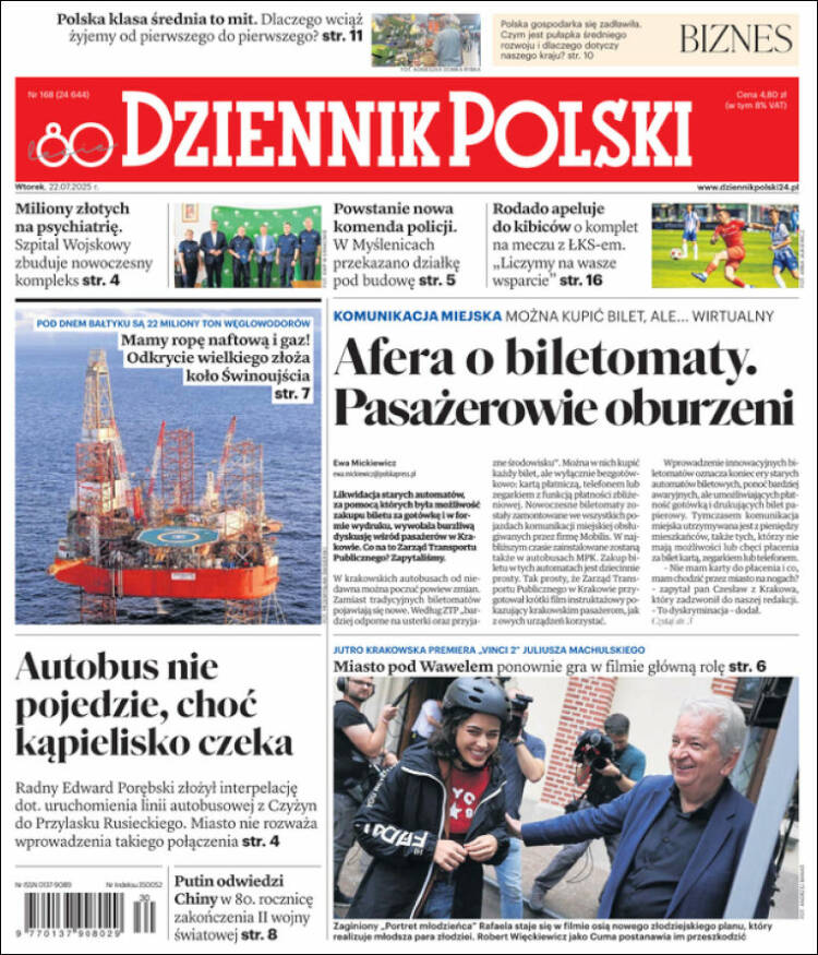 Portada de Dziennik (Polonia)