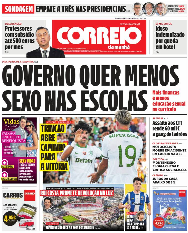 Portada de Correio da Manhã (Portugal)