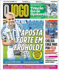 Portada de O Jogo (Portugal)