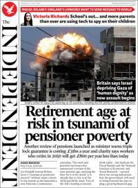 Portada de The Independent (Reino Unido)