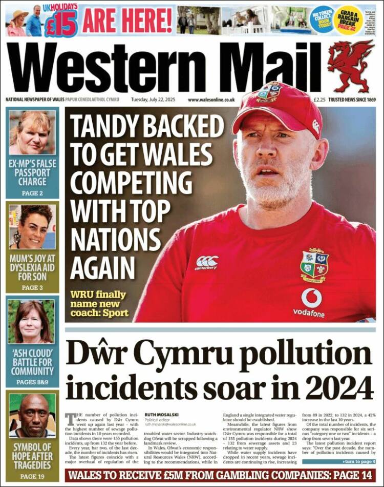 Portada de Western Mail (United Kingdom)