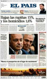 Portada de El País (Uruguay)