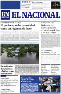 Portada de El Nacional (Venezuela)