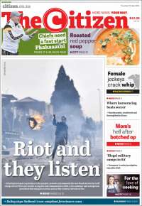 Portada de The Citizen (Sudáfrica)