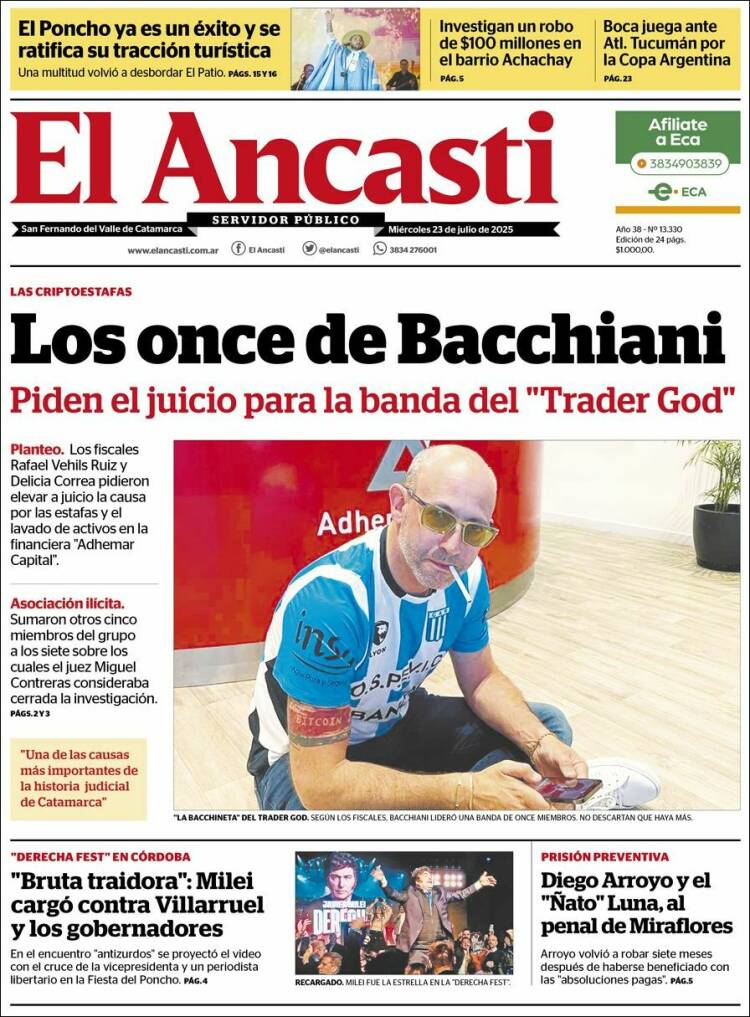 Portada de El Ancasti (Argentina)