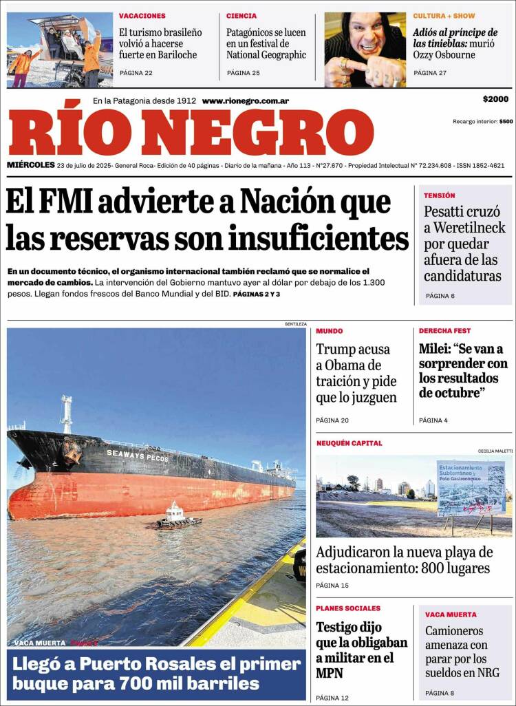 Portada de Rio Negro (Argentina)