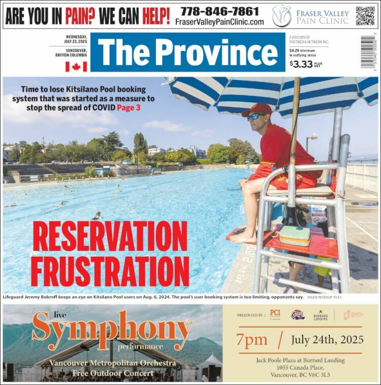 Portada de The Province (Canadá)