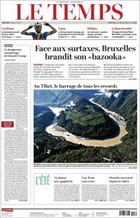 Portada de Le Matin (Suiza)