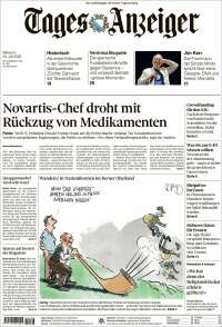 Portada de Tages-Anzeiger (Suiza)