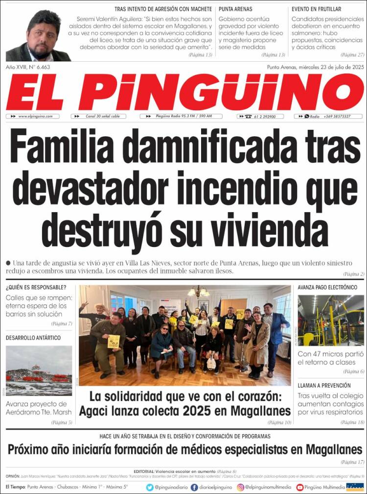 Portada de El Pingüino (Chile)