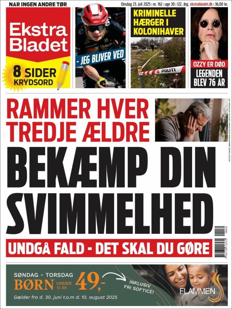Portada de Ekstra Bladet (Dinamarca)