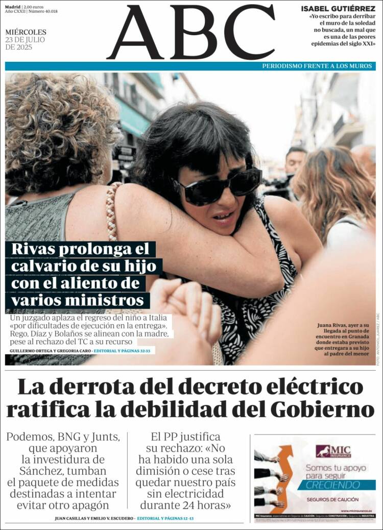Portada de ABC (Espagne)