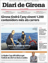 Portada de Diari de Girona (España)