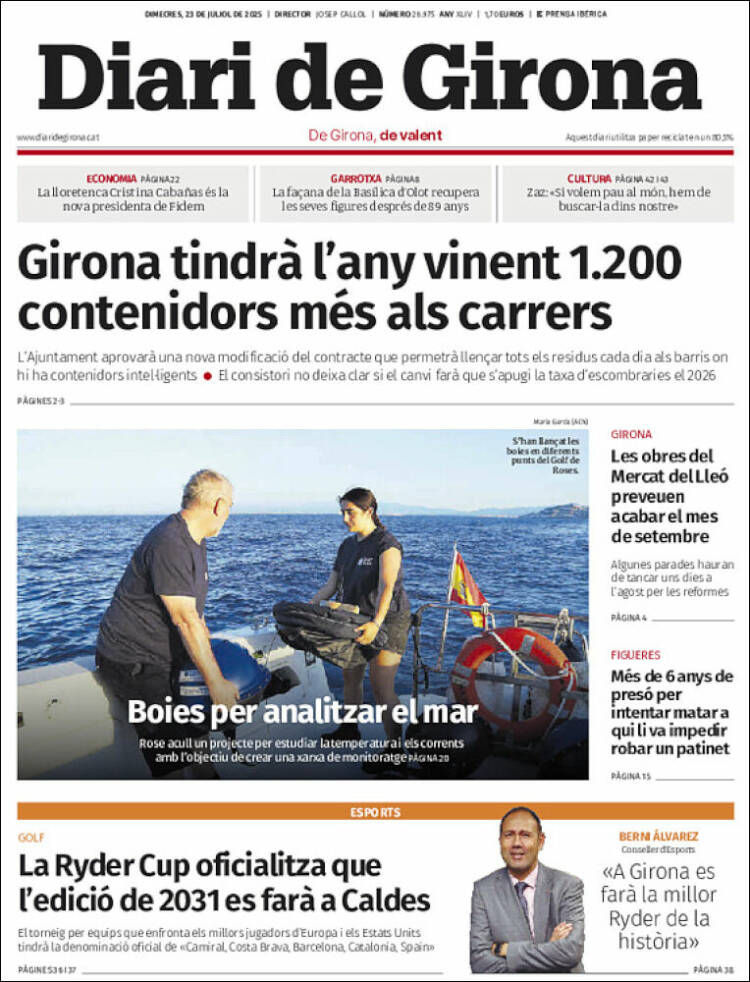 Portada de Diari de Girona (Spain)