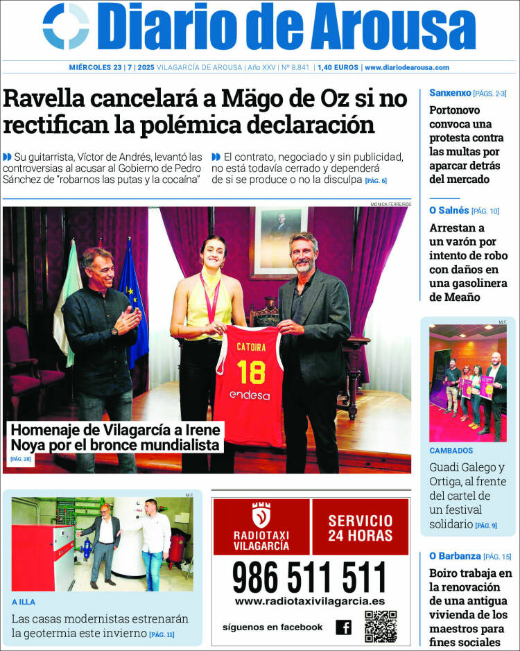Portada de Diario de Arousa (Spain)