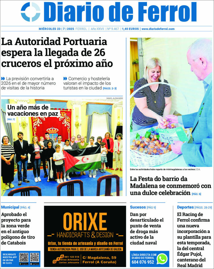 Portada de Diario de Ferrol (España)