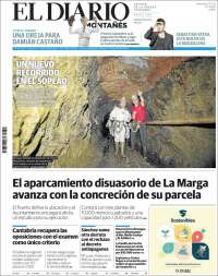 Portada de El Diario Montañés (España)